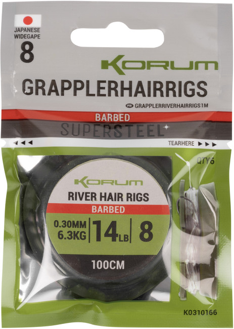 Przypon na brzanę Korum Grappler River Hair Rigs