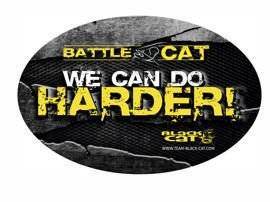 Naklejka Black Cat 'We can do harder!" - 12x8cm