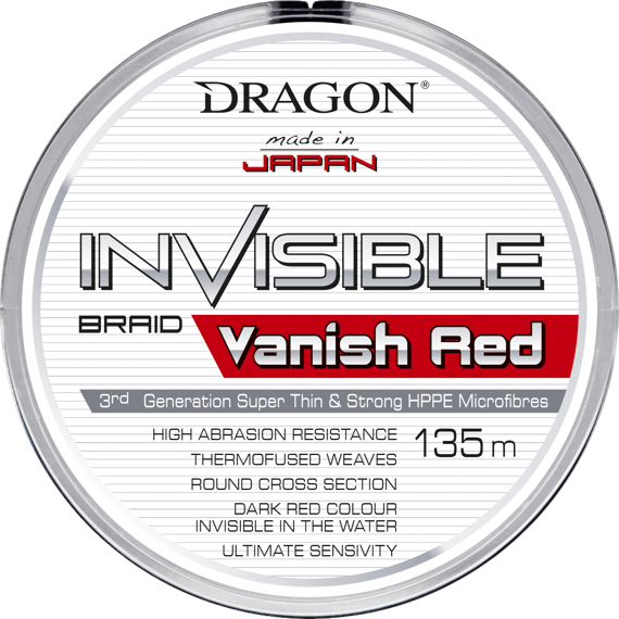 Dragon Invisible Vanish Red Momoi 0.10mm 7.9kg - plecionka wędkarska