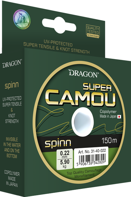 Dragon Super Camou Spinn 0.20mm 5kg 150m - żyłka wędkarska