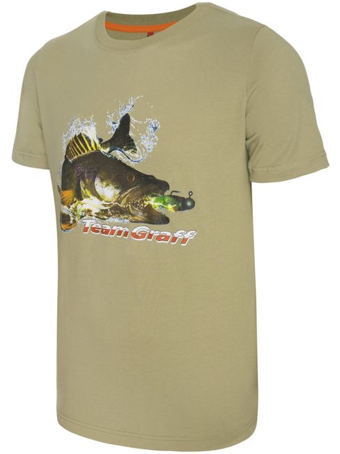 Koszulka bawełniana T-shirt Eko Projekt Graff 958-PI -Piaskowa