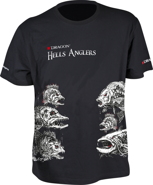 Koszulka wędkarska, T-shirt Dragon Hells Anglers - Fish Mix