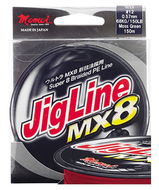 Momoi JigLine MX8 0.18mm 12kg 150m czerwona - plecionka spinningowa